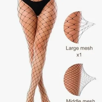 Womens Sexy Hollow Out Fishnet Stockings High Waist Elastic Mesh Pantyhose Nylon Spandex Mesh Tights Clubwear