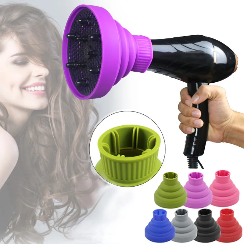 Silicone Hair Dryer Diffuser Foldable Portable Blow Dryer Attachment For Curly Hair Styling