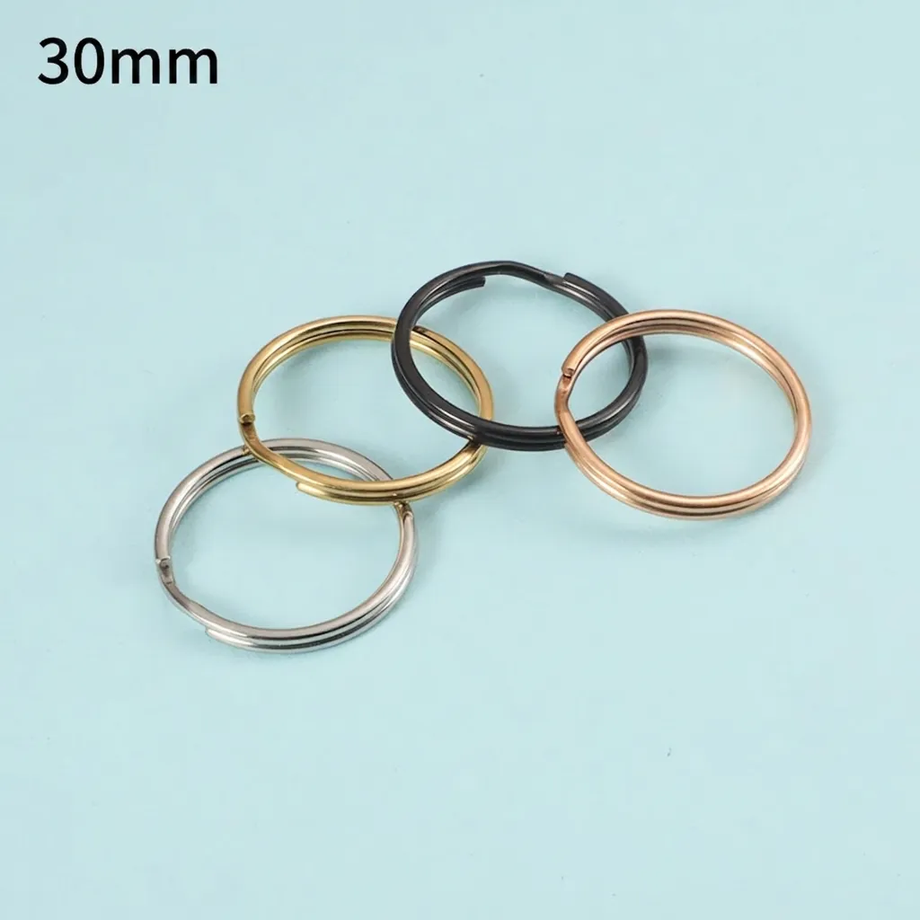 304 Stainless Steel Split Rings Double Layer Key Rings For Keychain Making DIY Jewelry Connector Findings High Polished