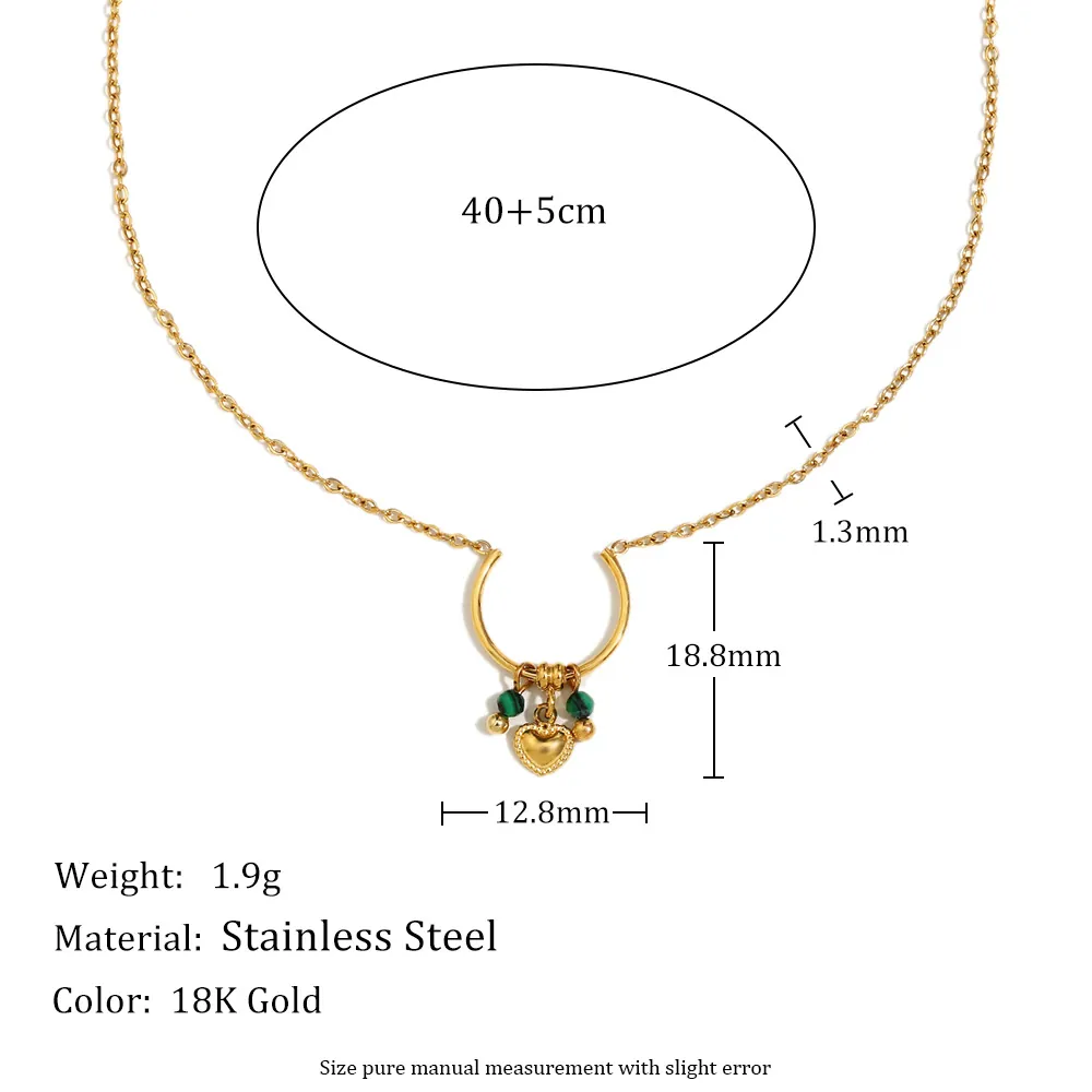 Collana Acciaio Inossidabile Placcato Oro 18K Medaglione Cuore Corallo Pietra Naturale Conchiglia Sole Pendente Donne Retro Nicchia