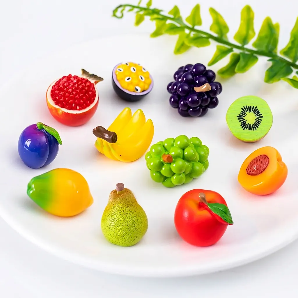 Realistic Miniature Simulation Fruit Resin Food Models For Dollhouse Decoration Creative Micro Landscape Desktop Ornaments