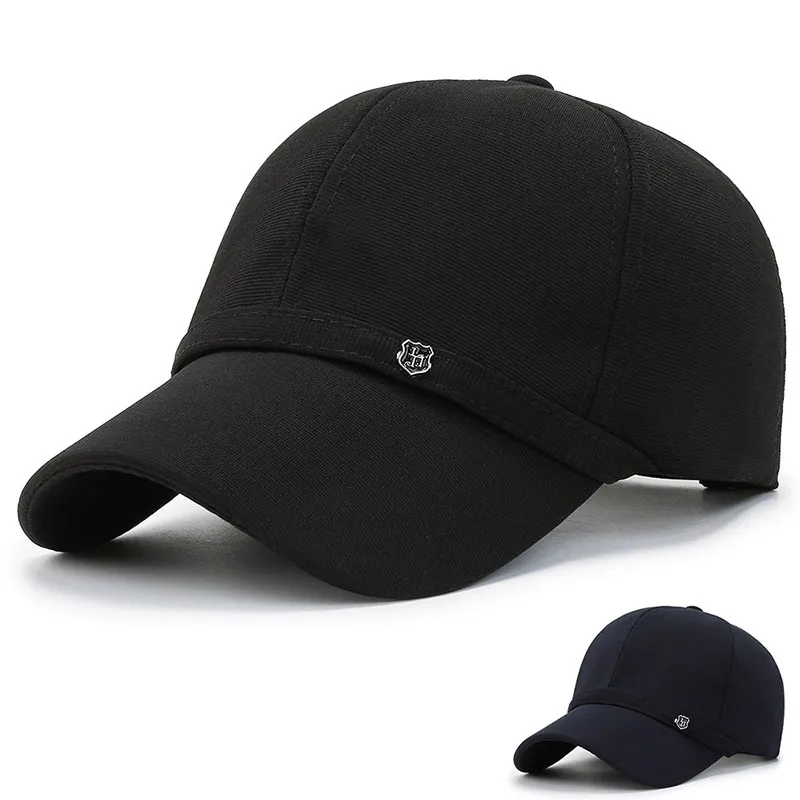Berretto Da Baseball Classico In Cotone Twill Cappello Da Sole Per Uomo Regolabile Tinta Unita Cappello Con Visiera Metallo