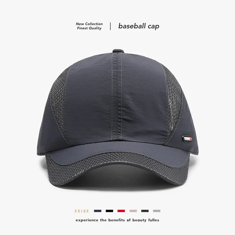 Cappellino Da Baseball In Rete Asciugatura Rapida Traspirante Protezione Solare Sport All Aperto Cappello Poliestere Regolabile Uomo Donna
