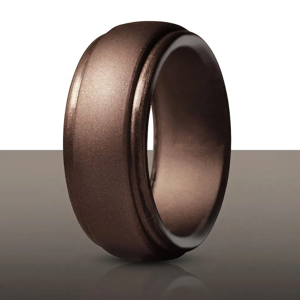 Silikon Ehering Band Herren Damen Gerillt Mattes Finish Sport Fitness Outdoor Gym Wasserdicht Langlebig Fingerschmuck