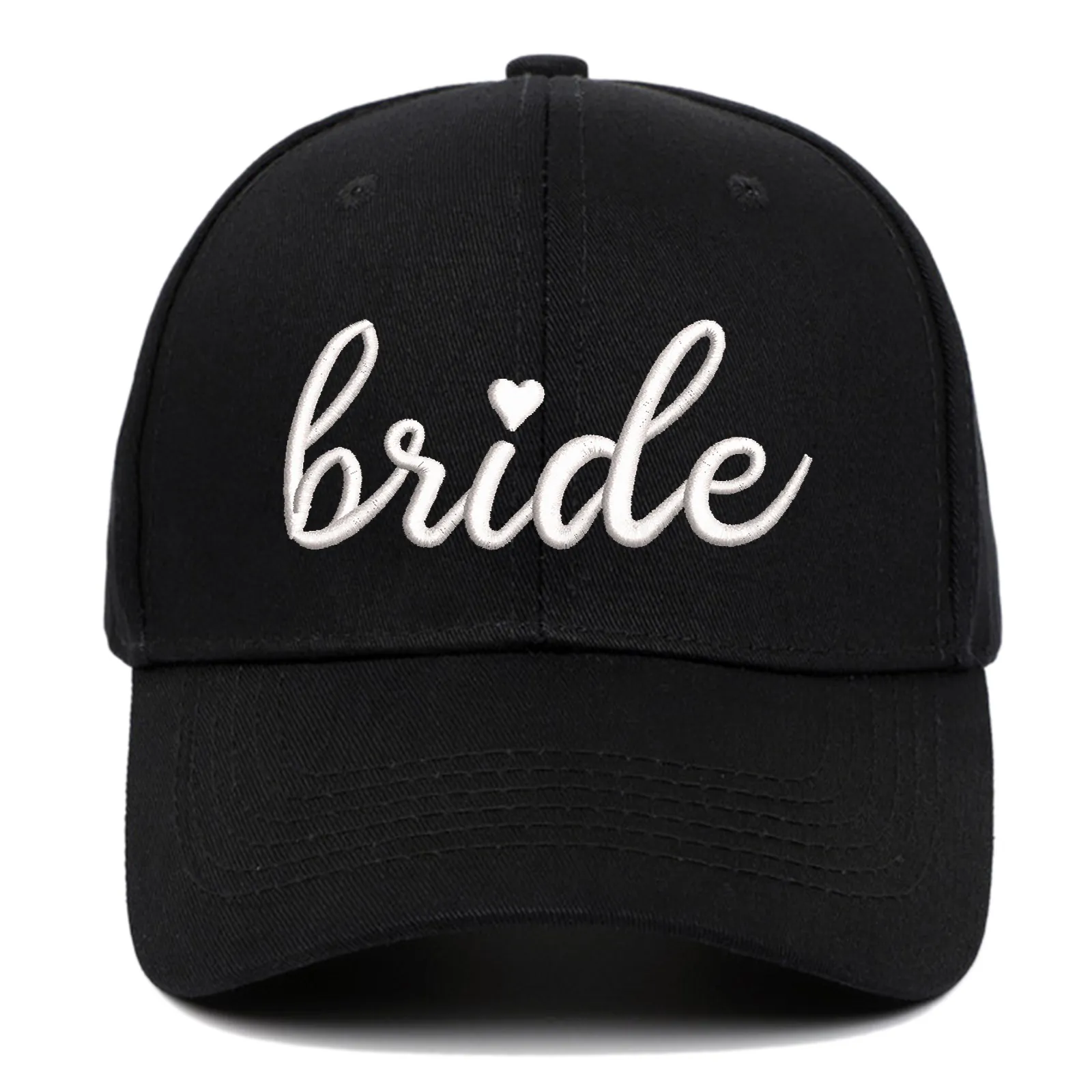 Bride Baseball Cap Embroidered Cotton Adjustable Sunshade Hat For Wedding Bachelorette Party Celebration