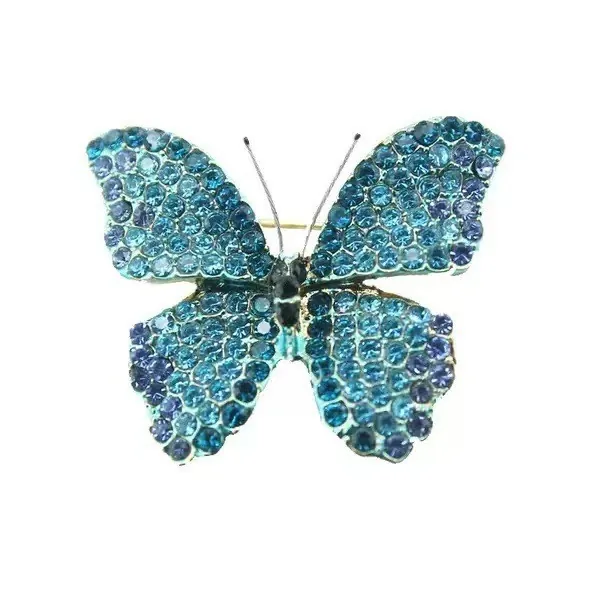 Spilla A Farfalla Da Donna Lega Strass Smalto Colorato Gioielli Insetto Vintage Accessorio Decorativo