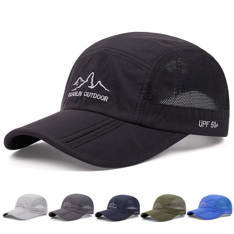 Quick Dry Baseball Cap UPF 50 Sun Protection Foldable Mesh Breathable Outdoor Sport Unisex