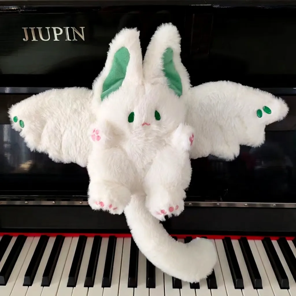 Flying Bat Rabbit Plush Toy Fantasy Bunny Stuffed Animal Soft Creature With Wings Long Ears Cute Gift Home Decoration