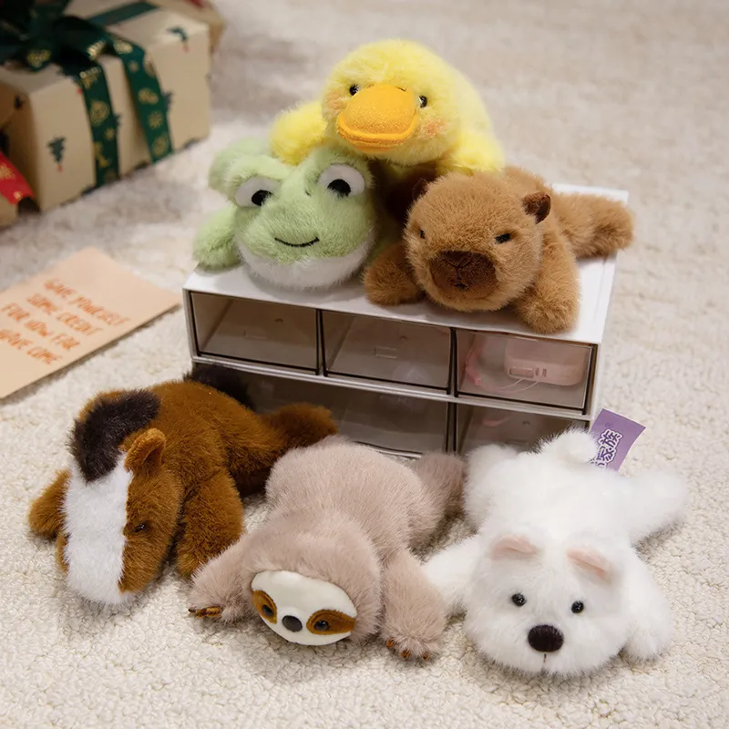 Cute Animal Plush Refrigerator Magnet Capybara Sloth Soft Stuffed Doll Toy Fridge Decor Gift Home Ornament