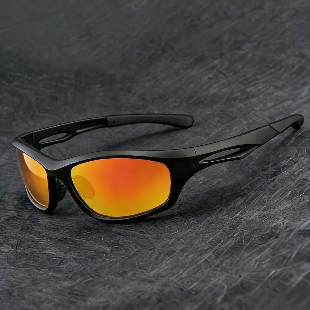 Cycling Sports Sunglasses PC Frame UV400 Polarized Windproof Outdoor Riding Eyewear For Men Women