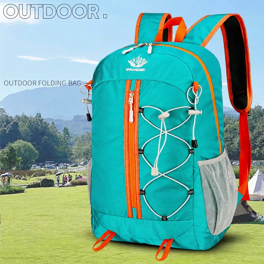 Lightweight Hiking Backpack Waterproof Nylon Large Capacity Foldable Outdoor Travel Sports Daypack Reflective Breathable