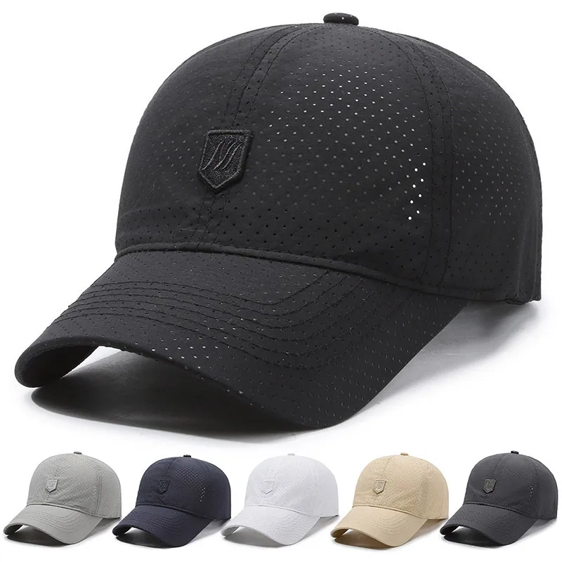 Herren Baseballkappe Schnelltrocknend Atmungsaktiv Laserperforiertes Mesh Outdoor Sport Sonnenschutz Verstellbarer Hut