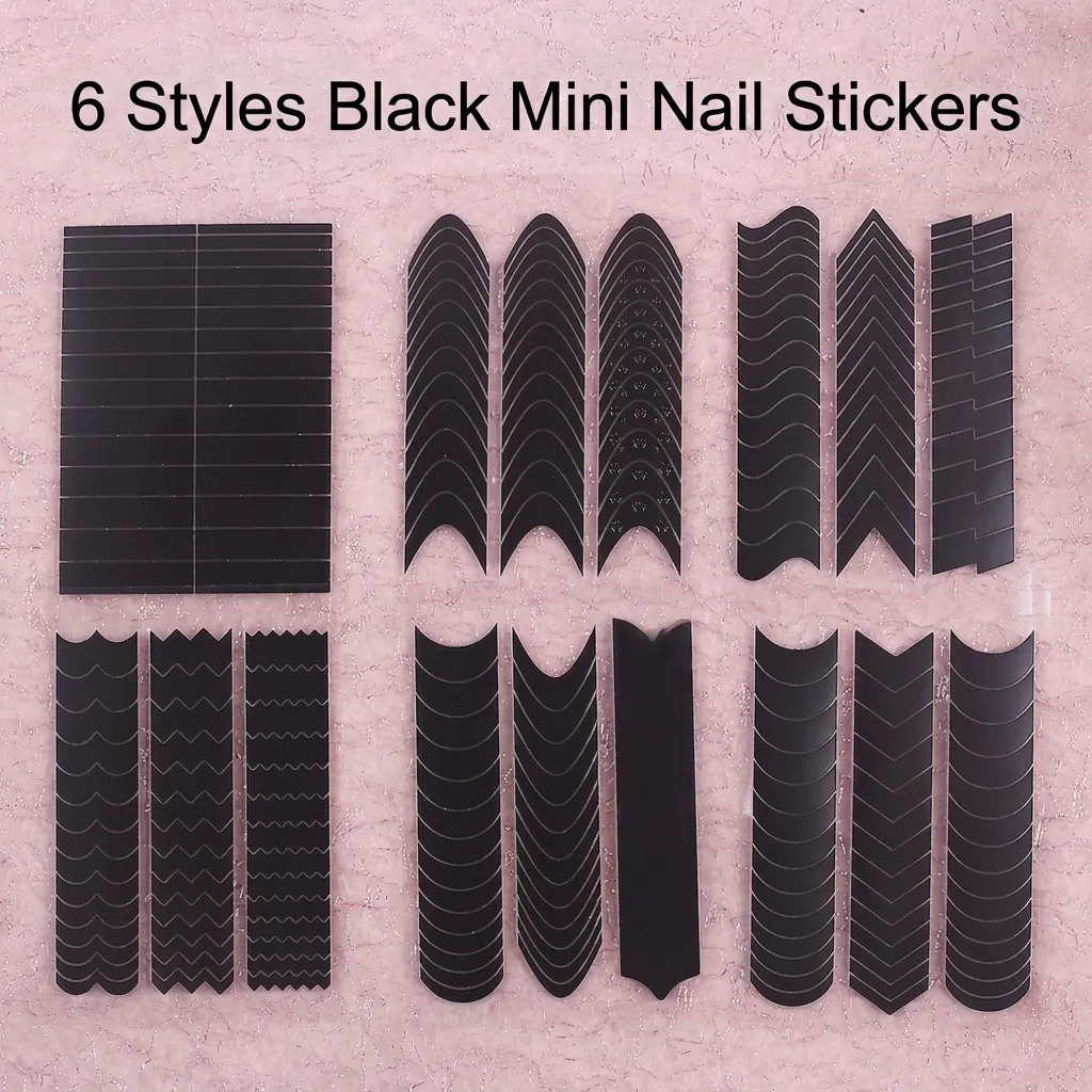 French Manicure Guide Stickers Nail Art Templates Geometric Wave Line V-Shape Heart Patterns DIY Professional Salon Manicure Tools