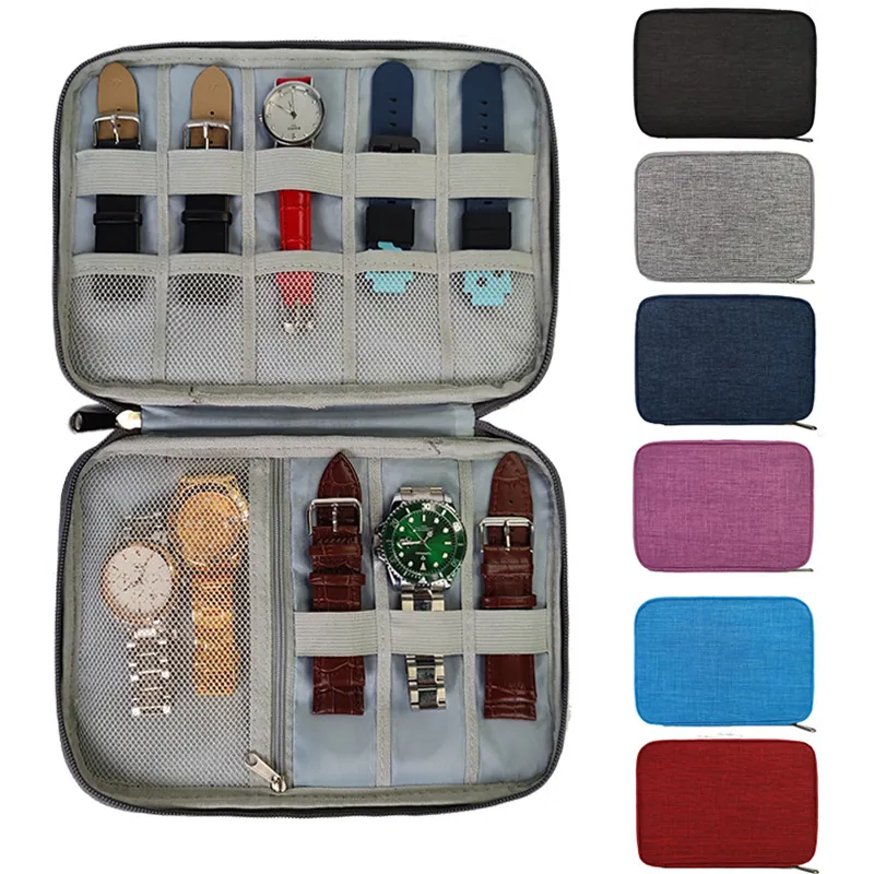 Watch Strap Organizer Bag Cationic Oxford Cloth Waterproof Portable Travel Case For Smartwatch Accessories