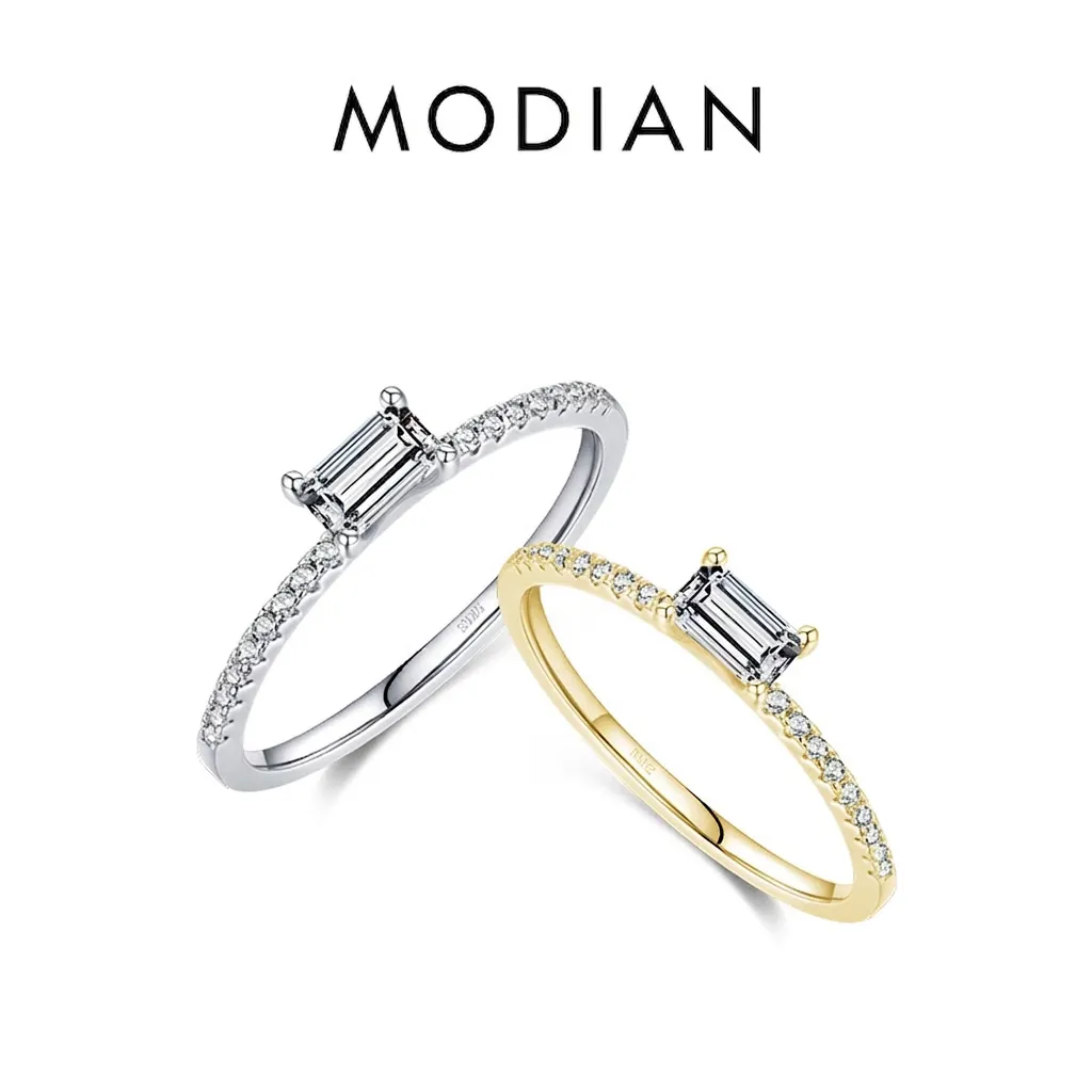 925 Sterlingsilber Zirkonia Ring Für Damen Gold Silber Galvanisiert Geometrisch Minimalistisch Schmuck Fingerring Geschenk