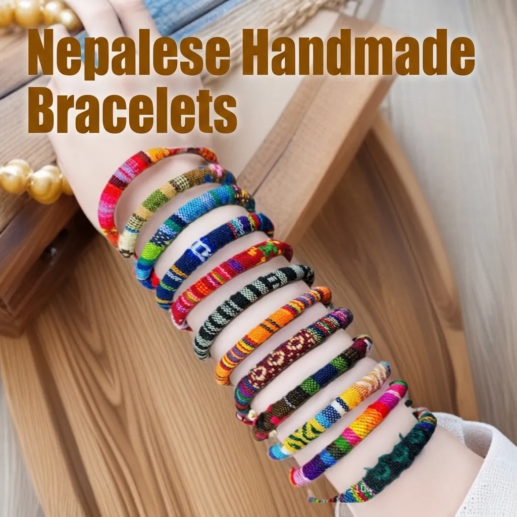 Bohemian Handmade Braided Bracelet Cotton Linen Cord Adjustable Surfing Beach Ethnic Style For Men Women