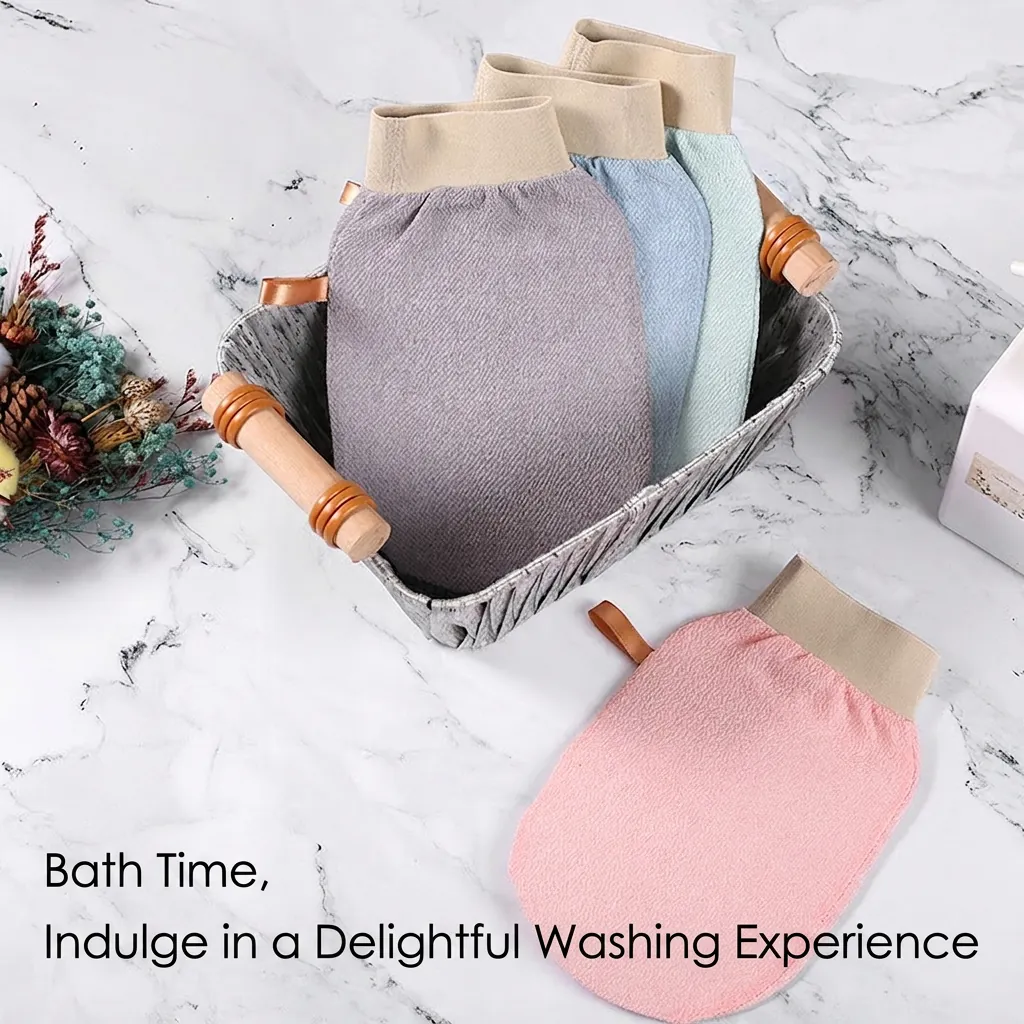 Peeling Badehandschuhe Doppelseitige Peeling Handschuhe Für Die Tiefe Hautreinigung Duschtuch Elastisches Handgelenk Schlaufe