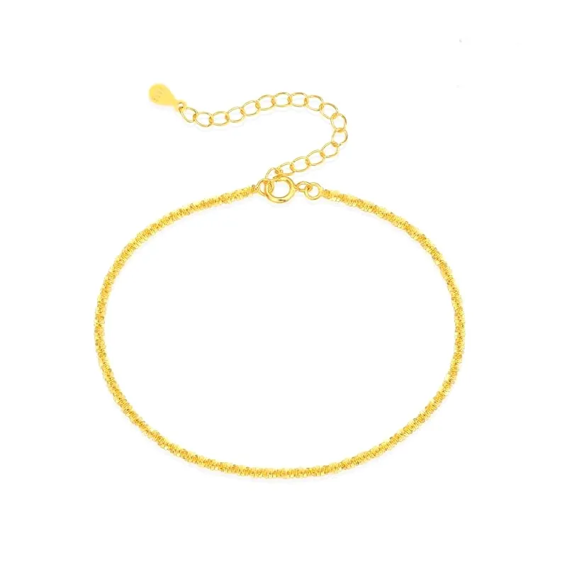 Korean Style 925 Sterling Silver Gypsophila Bracelet Shimmering Light Luxury Sparkling Adjustable Chain Jewelry For Women Girls Gift