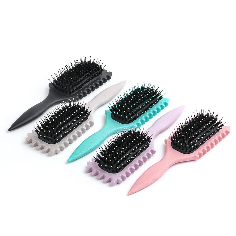 Professional Cushion Bristle Hair Styling Brush Wave Design Detangling Hairbrush Daily Hair Care Tool