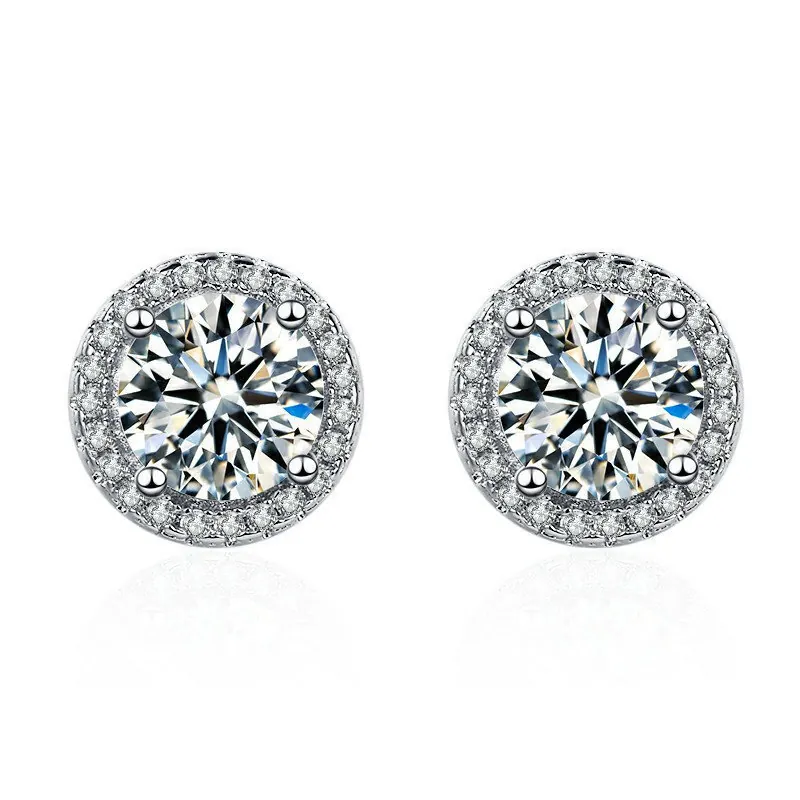 Rundschliff Moissanit Strass Sechs Zinken Ohrhaken Tropfenohrringe In Klassischem Jubiläum Hochzeits Ohrhaken Brautschmuck Oder Tägliches Tragegeschenk Mit Gra Zertifikat