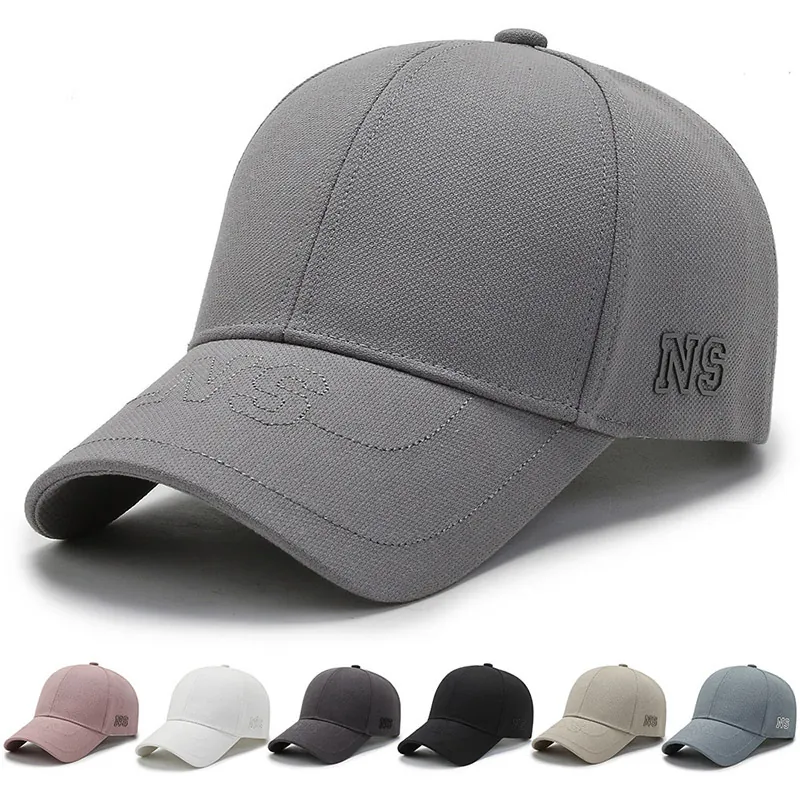 Unisex Baseball Cap Breathable Polyester Mesh NS Letter Embroidery Adjustable Outdoor Sun Protection Hat