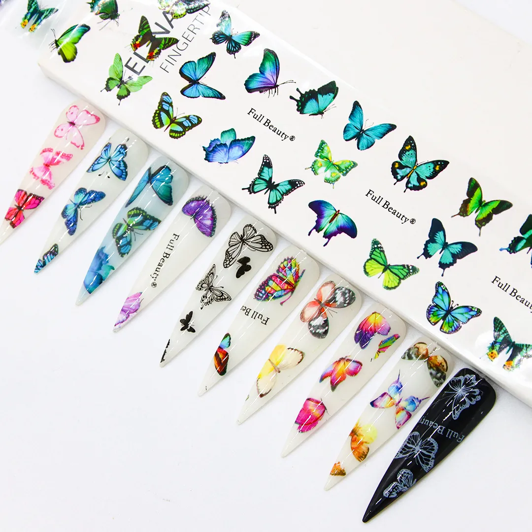 Butterfly Nail Transfer Foils Starry Sky Pattern DIY Manicure Decoration Stickers Beauty Accessories For Women