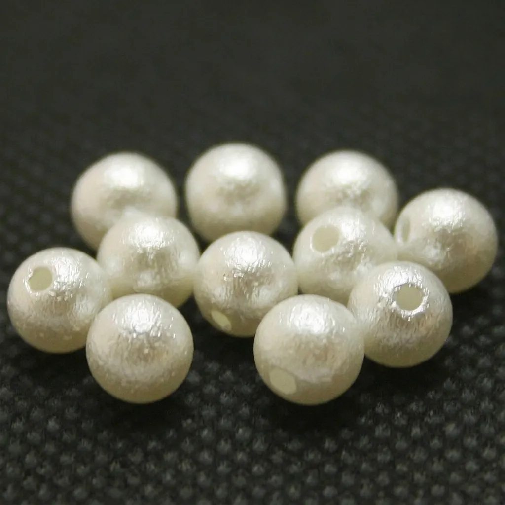 Perline Di Künstliche Perle Ruga Tonde ABS Perline Sciolte Forate Texturizzate Per Creazione Di Gioielli Orecchini Bracciale Accessori Fatti A Mano