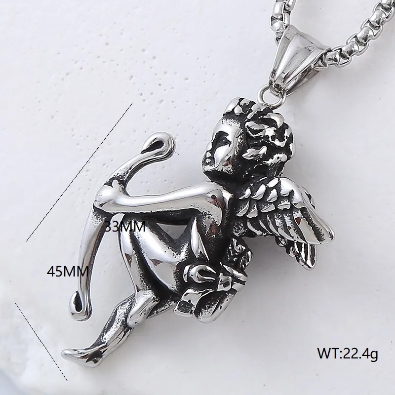 Gothic Punk Pendant Necklaces 304 Stainless Steel Vintage Animal Cross Skull Religious Jewelry For Men Women