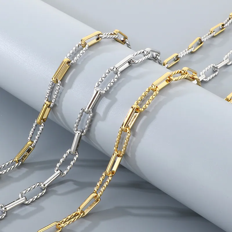 Gioielli Con Catena A Graffetta E Corda Torta In Acciaio Al Titanio Collana E Bracciale Per Uomo E Donna Accessorio Alla Moda