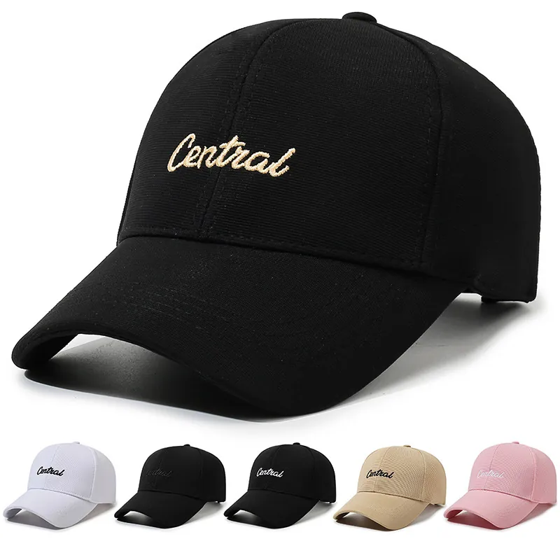 Casquette De Baseball Broderie Lettre Central Polyester Protection Solaire Extérieur Ajustable Unisexe