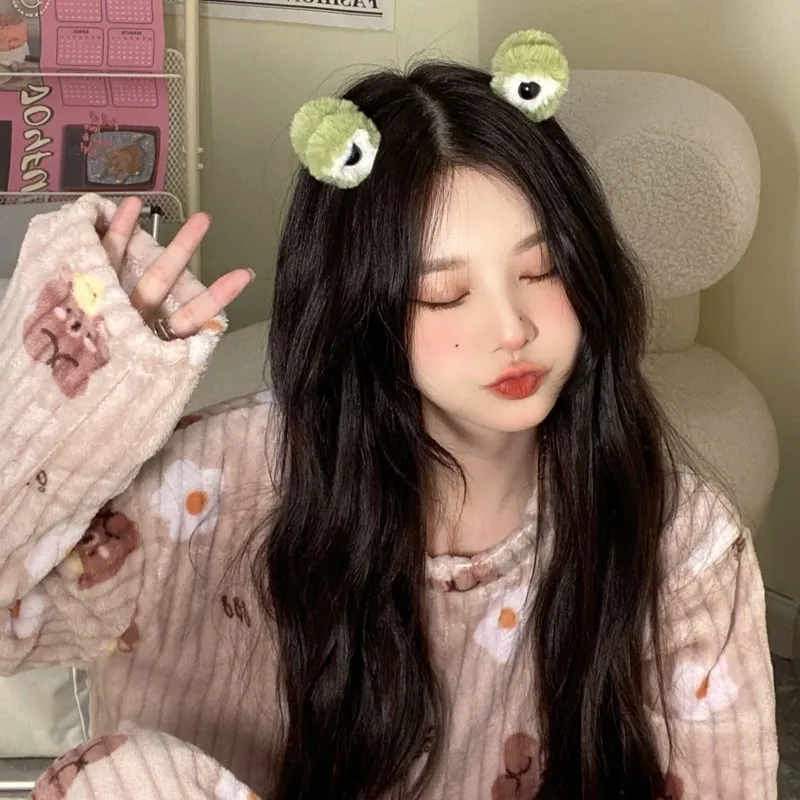 Plush Animal Ear Hair Claw Clips Cartoon Shape Acrylic Sweet Kawaii Hairpin Headwear For Women Girls