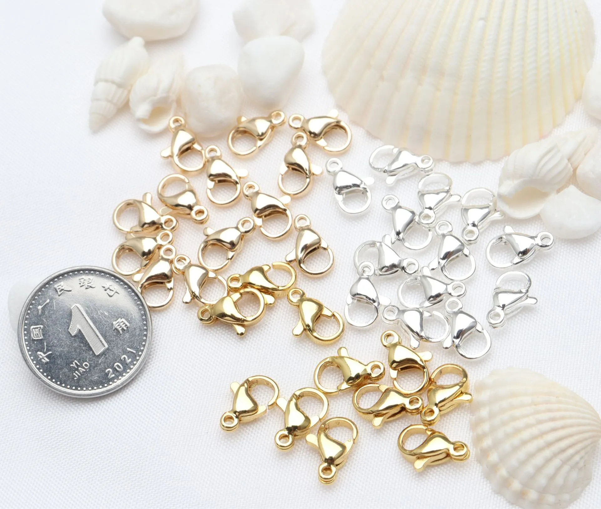 Metal Lobster Clasps For Jewelry Making Necklace Bracelet Connectors Color Retention DIY Findings Gold Silver Tone