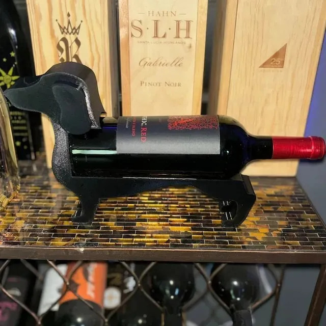 Dachshund Dog Wine Bottle Holder Creative Animal Shape ABS Plastic Wine Rack Desktop Decor Ornament Home Bar Kitchen