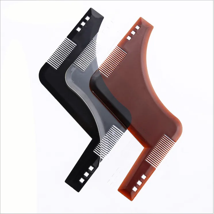 Beard Shaping Tool Template Comb For Men Grooming Styling Stencil Symmetric Trimming Guide ABS Plastic Lightweight
