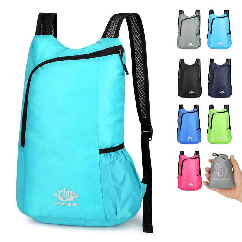 Lightweight Foldable Backpack Nylon Water Resistant Outdoor Hiking Travel Cycling Breathable Mesh Straps Casual Daypack