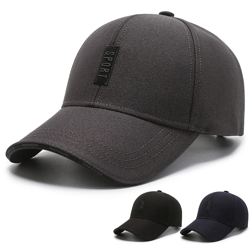 Men Baseball Cap Polyester Sport Logo Adjustable Sun Protection Outdoor Casual Snapback Hat