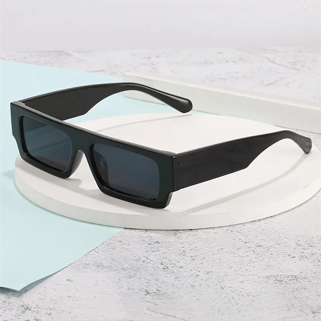 Retro Rectangle Sunglasses PC Frame AC Lens UV400 Protection Y2K Punk Hip Hop Style Eyewear For Women Men
