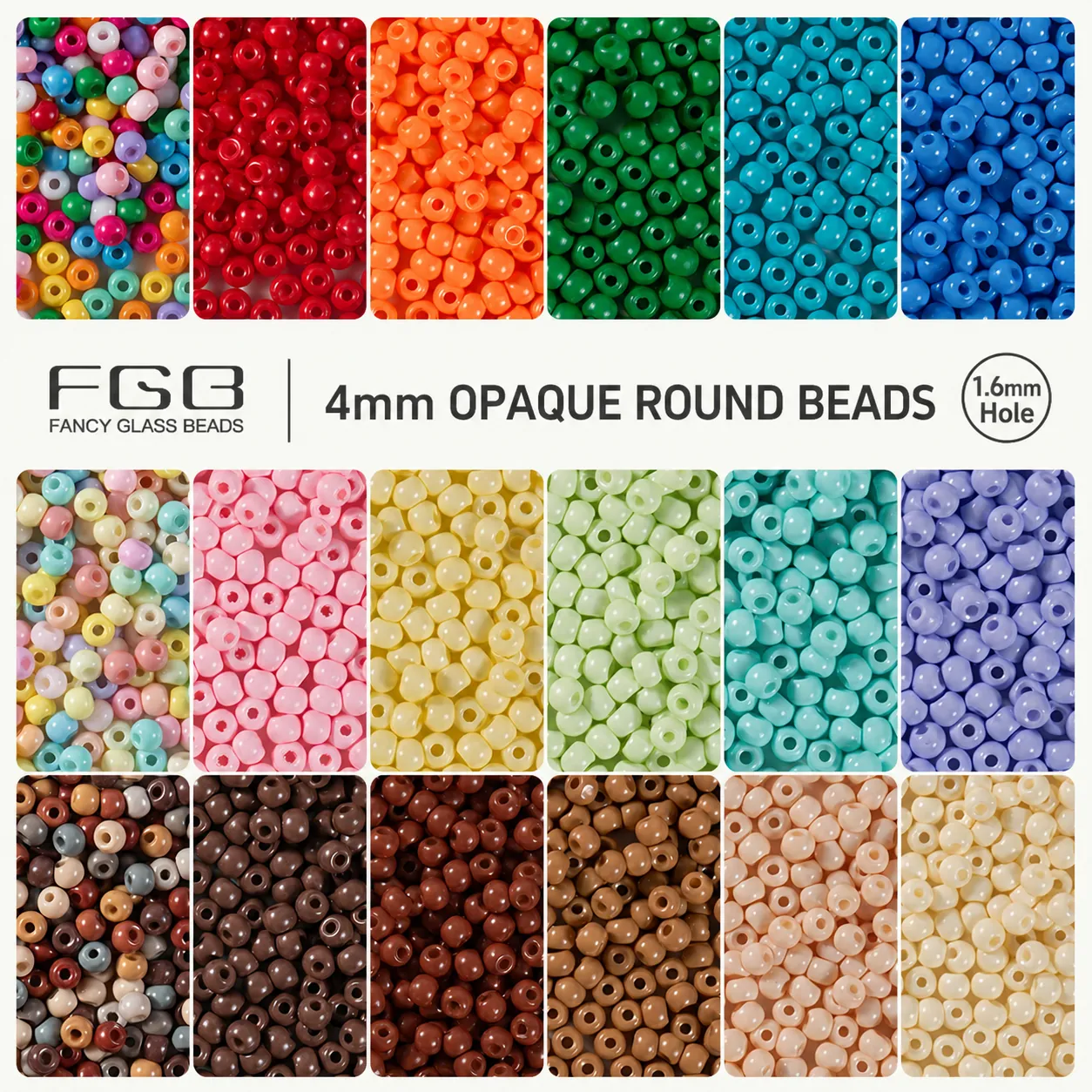Round Glass Seed Beads Solid Color Lacquered Finish Loose Beads For DIY Necklace Bracelet Jewelry Making Artistic Crafts