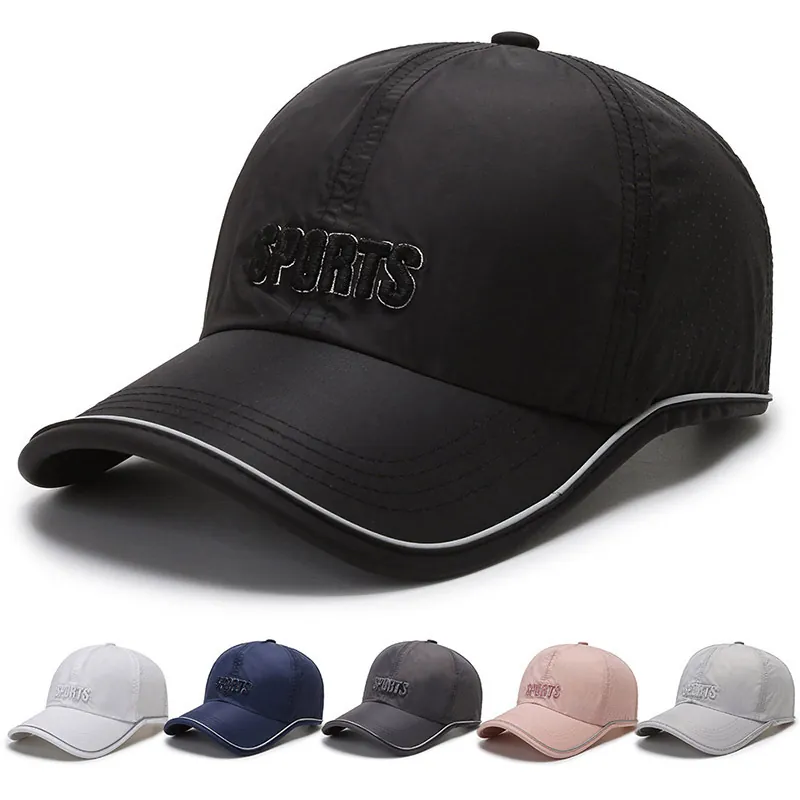 Sports Baseball Kappe Polyester Atmungsaktiv Sonnenhut Outdoor Laufen Verstellbar Unisex Reflektierende Stickerei