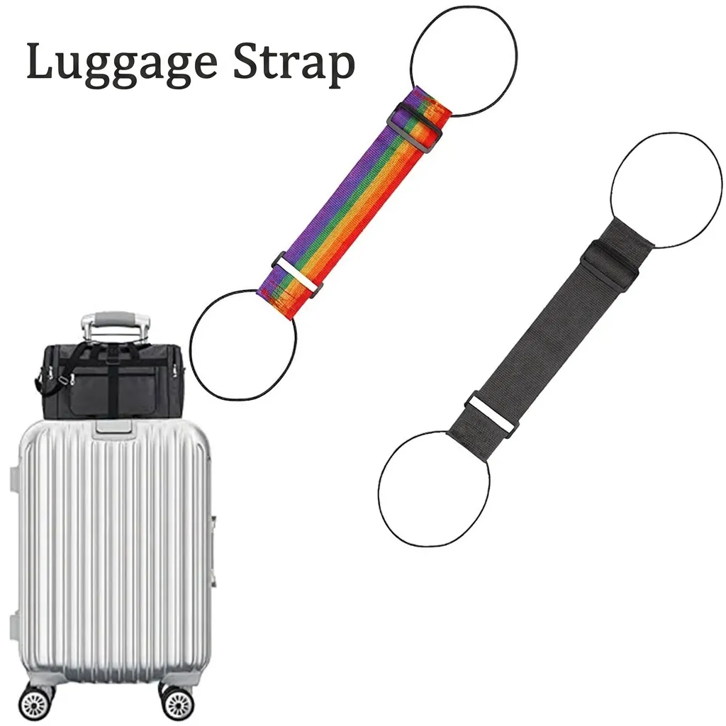 Adjustable Luggage Straps Suitcase Handbag Fixer Belt Elastic Polyester Travel Expansion Accessories Portable