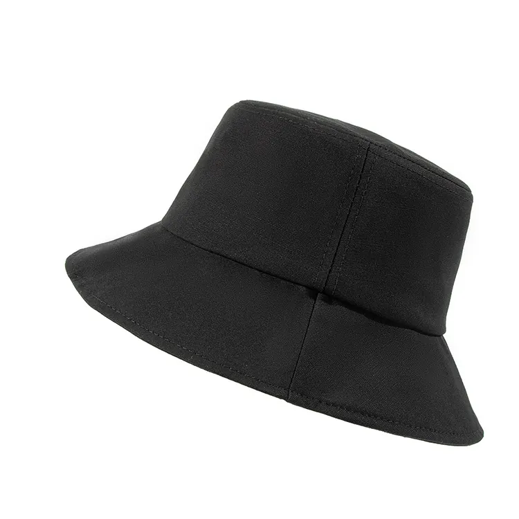 Solid Color Cotton Bucket Hat Breathable Sun Protection Outdoor Travel Beach Fisherman Cap For Men Women