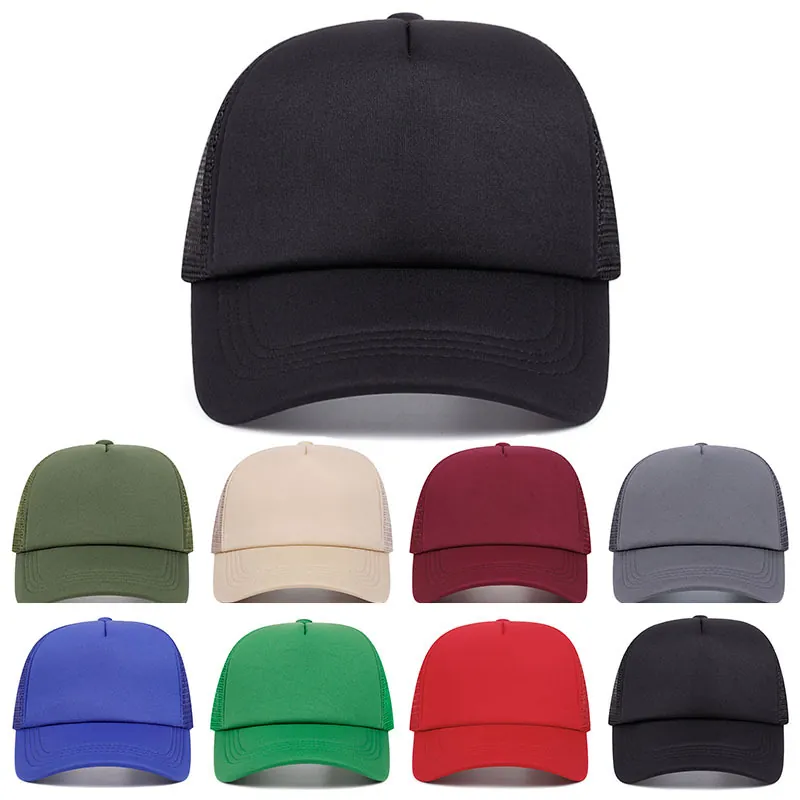 Unisex Einfarbige Mesh Trucker Mütze Atmungsaktiv Verstellbar Baseballkappe Für Outdoor Sonnenschutz Tägliche Lässige Sonnenhut