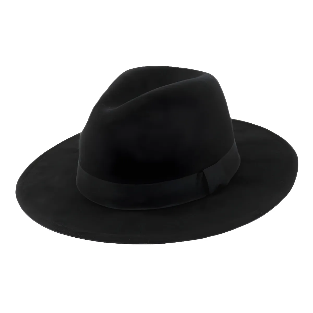 Classic Retro Fedora Hat Wide Brim Cotton Polyester Felt Jazz Cap With Ribbon Band For Men Women Vintage Style Adjustable
