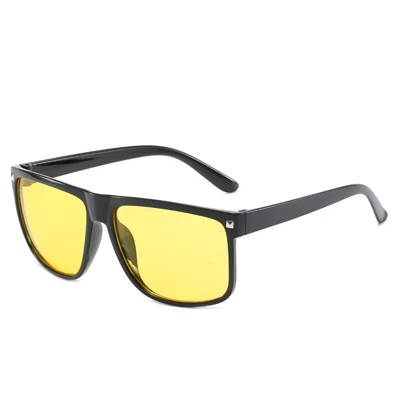 Oversized Square Sunglasses Retro Classic Rivet Decor PC Frame AC Lens UV400 Protection Vintage Shades For Men Women