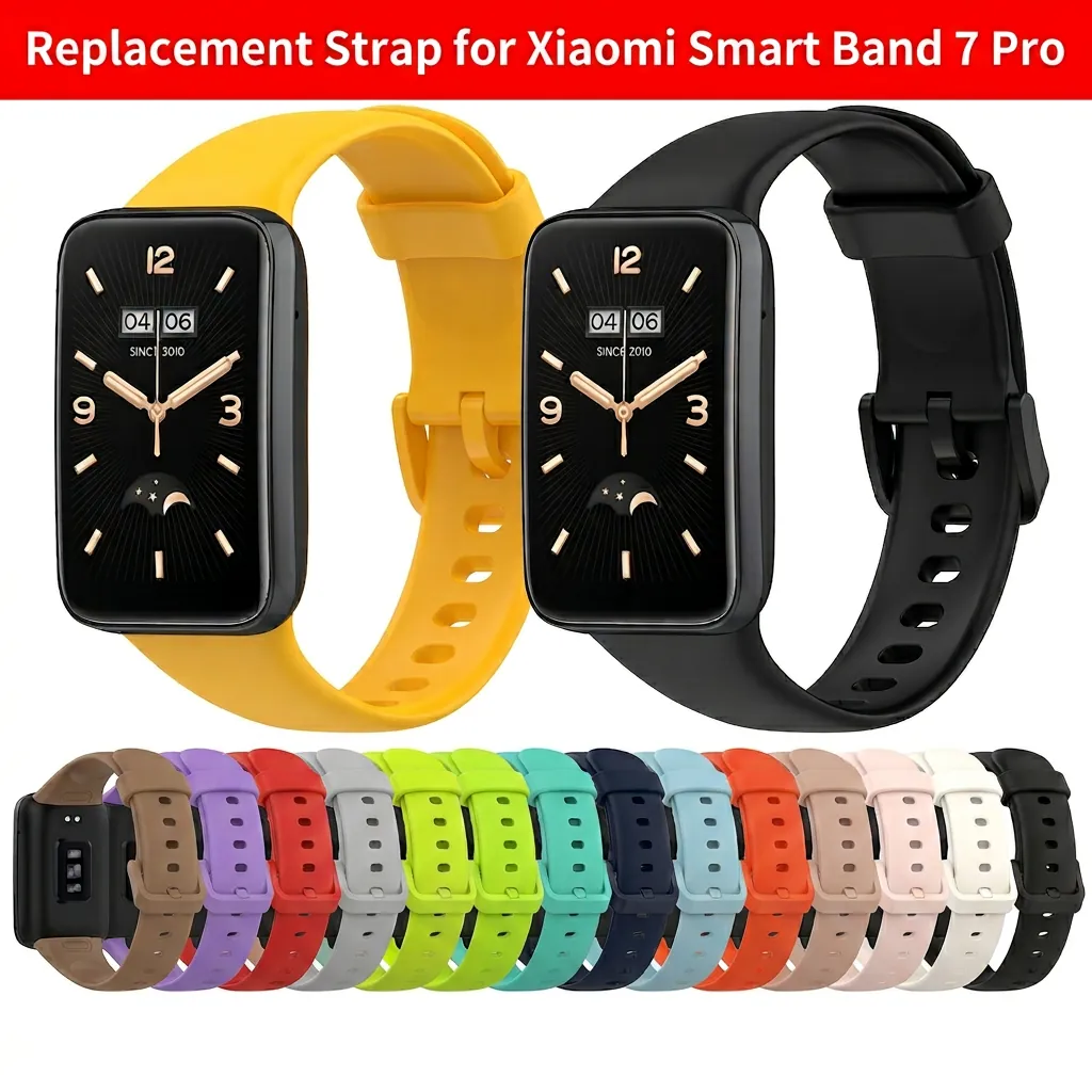 Replacement Smartwatch Strap Soft Silicone Sport Wristband For Fitness Tracker Breathable Waterproof Adjustable