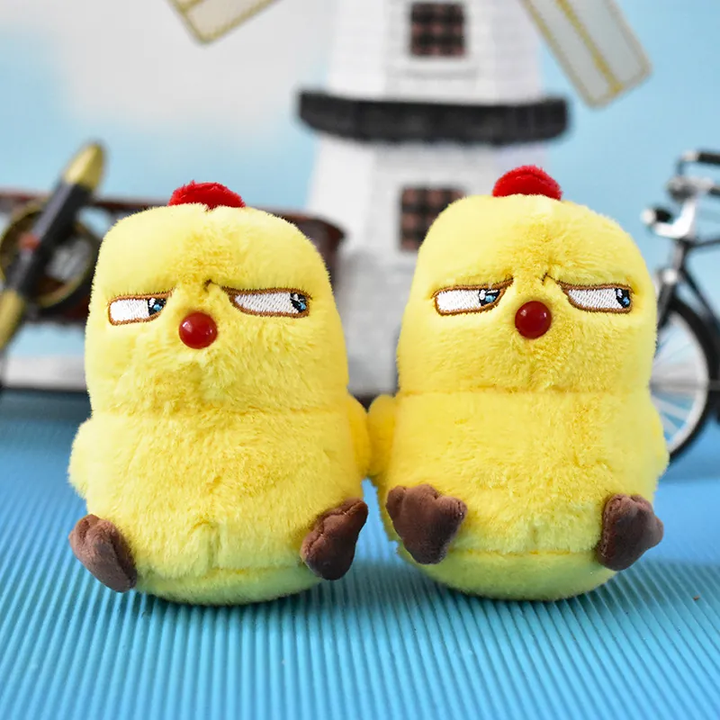 Ins Süßes Warbie Küken Stirnrunzelndes Huhn Plüsch Schlüsselanhänger Mini Weiches Stofftier Puppe Tasche Anhänger Klaue Maschine Spielzeug Gelb
