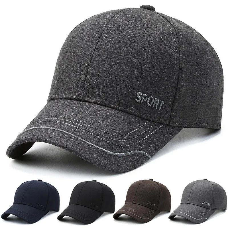 Sport Baseball Cap Polyester Curved Brim Adjustable Sun Protection Outdoor Casual Hat For Men Women