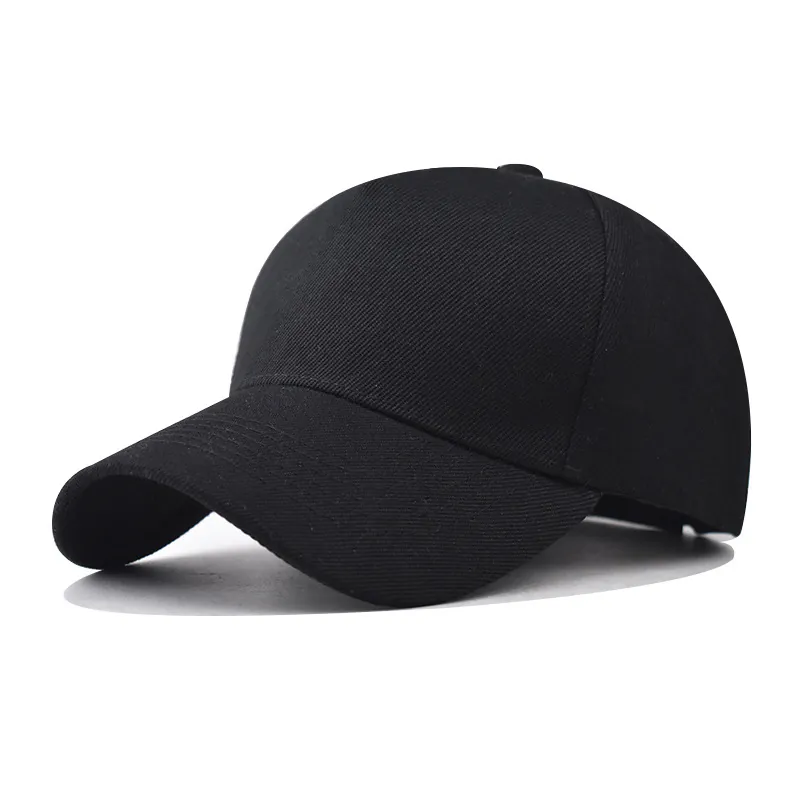 Solid Color Baseball Cap Polyester Twill Adjustable Curved Brim Sun Protection Outdoor Casual Unisex Classic Hat