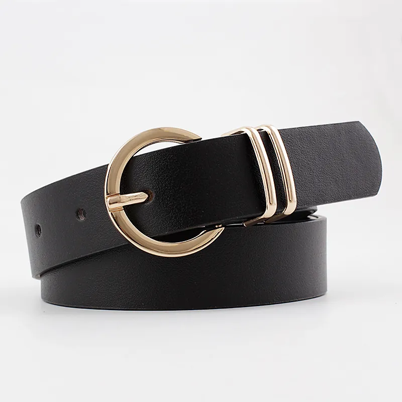 Ceinture En Similicuir PU Pour Femmes Avec Boucle Ardillon Géométrique En Alliage Pour Jean Robe Style Décontracté Femme