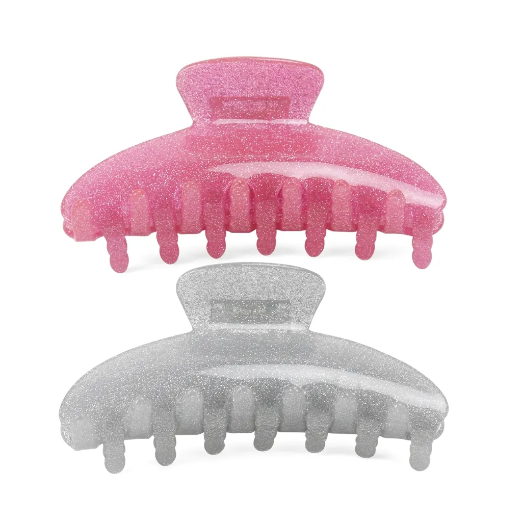 Large Hair Claw Clips Acrylic Glitter Shimmer Strong Hold Hairpin Shark Clip Fashion Hair Accessories For Women Girls